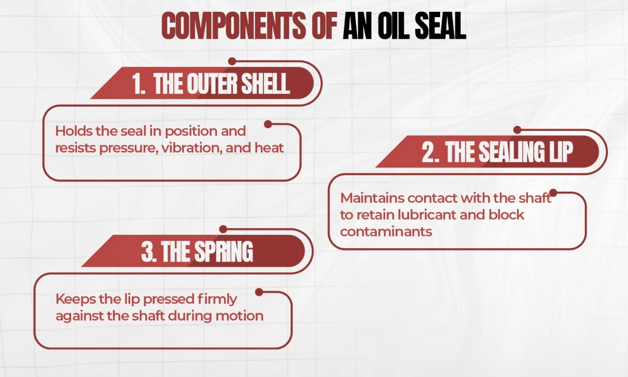 Components of an oil seal